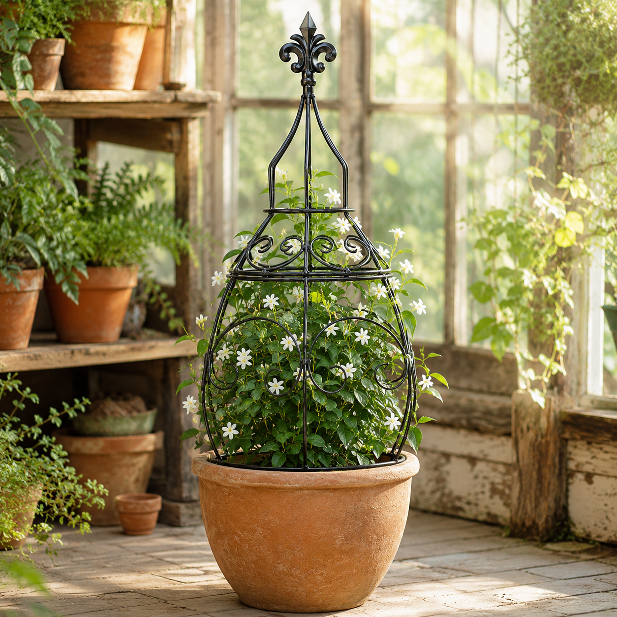 29-Inch Metal Obelisk Trellis for Climbing Plants