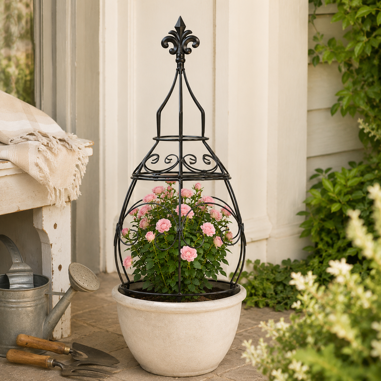 29-Inch Metal Obelisk Trellis for Climbing Plants