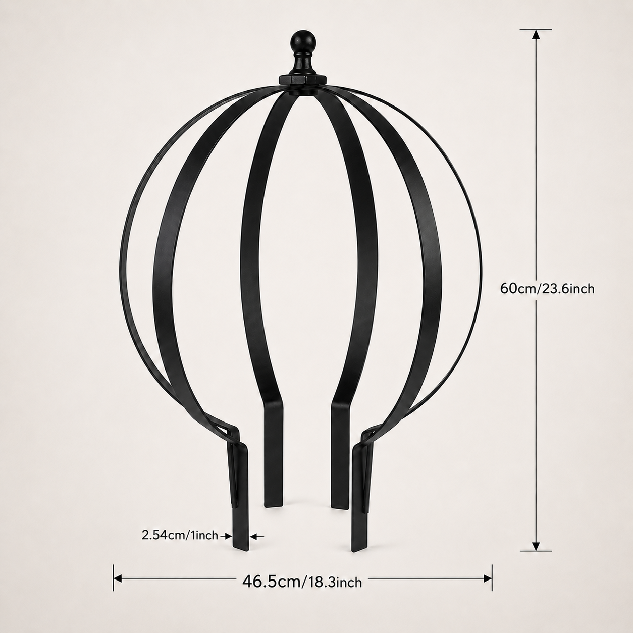 Metal Garden Orb Trellis for Potted Climbing Plants