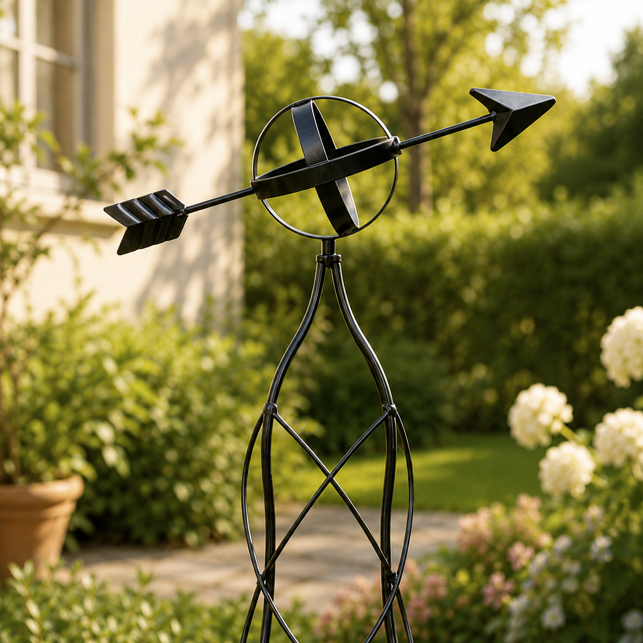 Arrow-Top Metal Garden Trellis for Vines & Roses