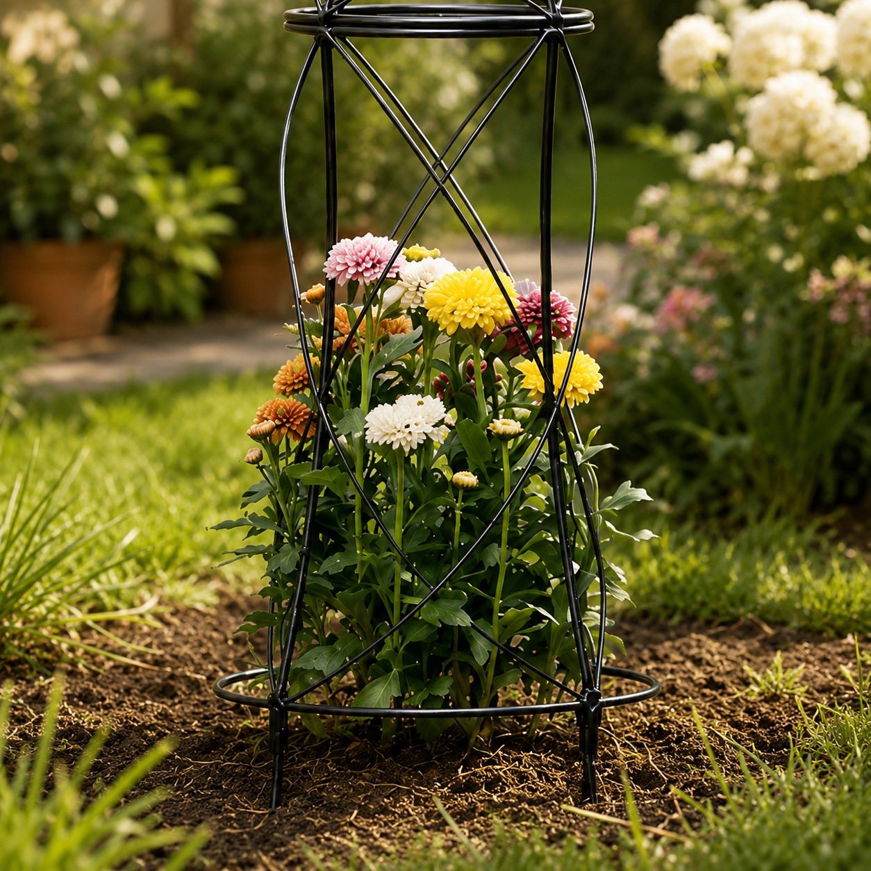 Arrow-Top Metal Garden Trellis for Vines & Roses