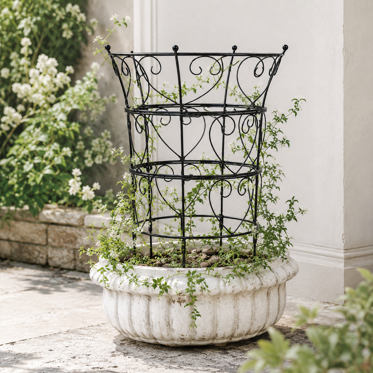 24.6-Inch Metal Obelisk Trellis for Peonies & Climbers