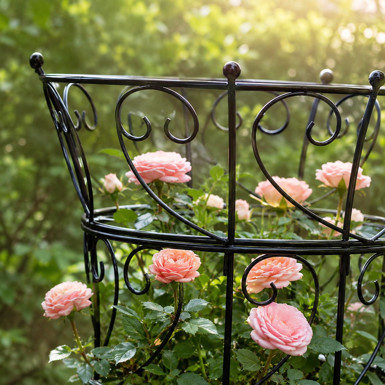 24.6-Inch Metal Obelisk Trellis for Peonies & Climbers
