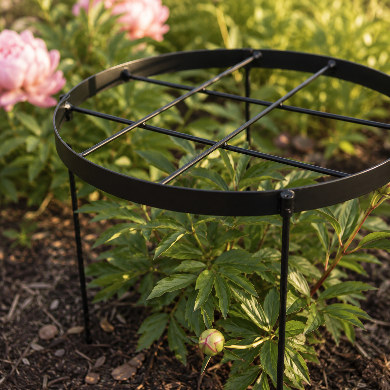 Large Round Plant Support Rings for Peonies & Garden Flowers