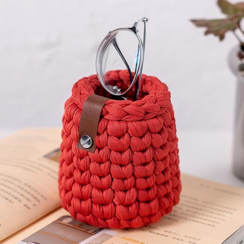 Handmade Cotton Eyeglass Stand - Space Saving Desk Organizer-MOUGIGI