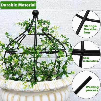 12x8.1in Metal Obelisk Trellis - Patented Climbing Plant Support-MOUGIGI