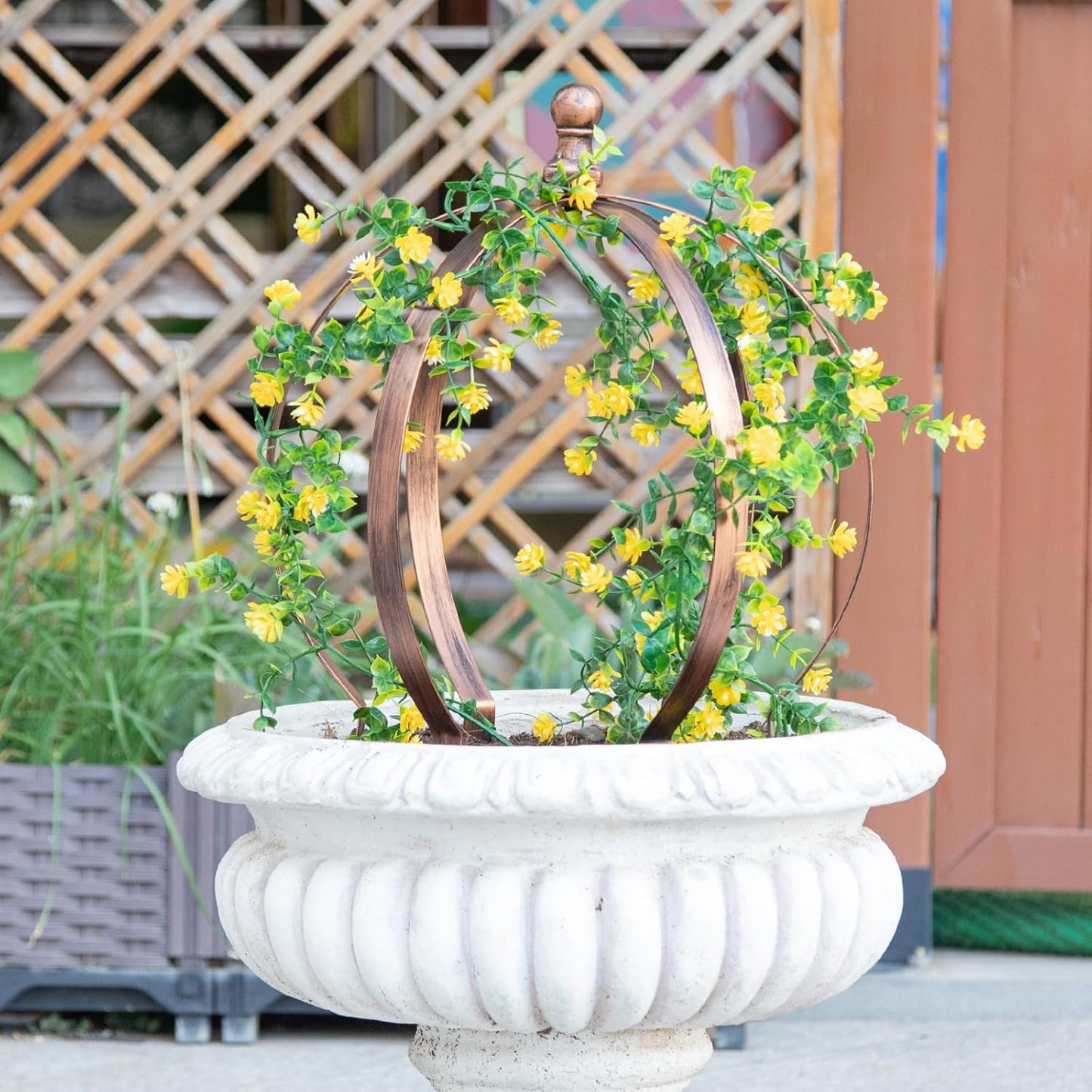 12.6x17.5in Bronze Trellis for Climbing Plants-MOUGIGI