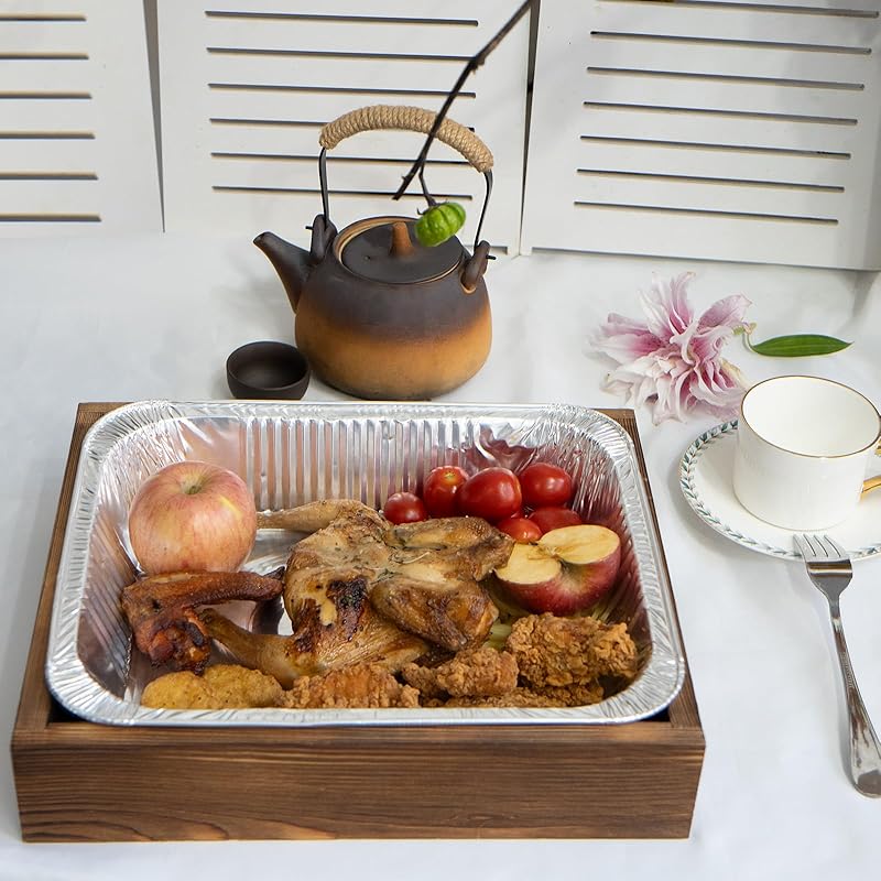 Handcrafted Wood 9x13 Pan Holder for Disposable Tins-MOUGIGI