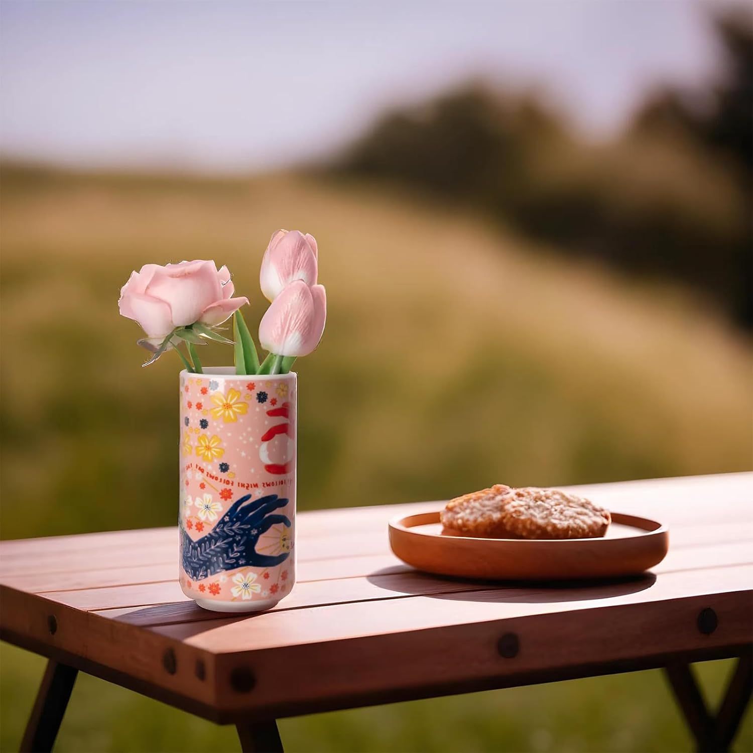 Hands Holding Sun/Moon Vase - Artistic Ceramic Home Decor-MOUGIGI