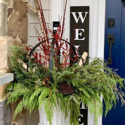 18x22in Round Metal Trellis for Climbing Plants-MOUGIGI