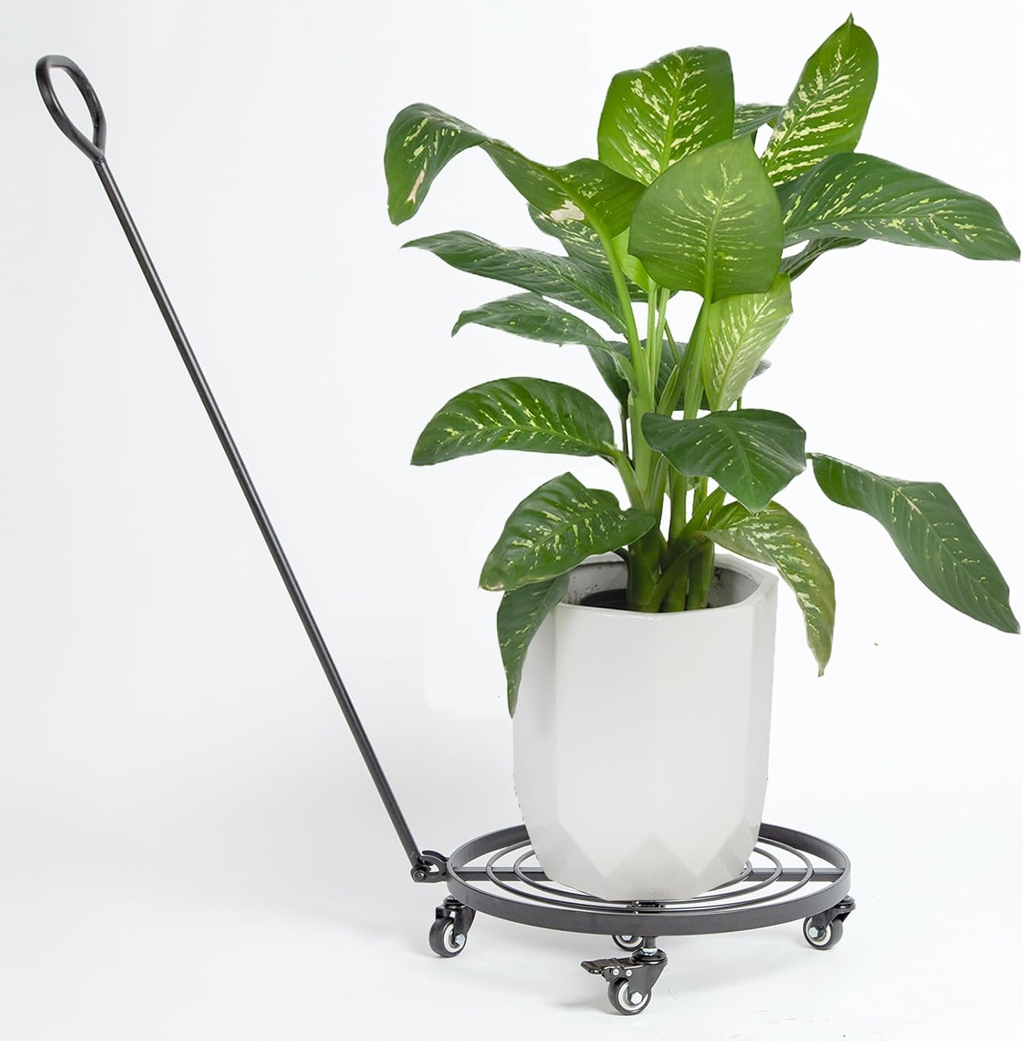 16" Heavy Duty Plant Dolly - 200lb Capacity & Removable Handle-MOUGIGI