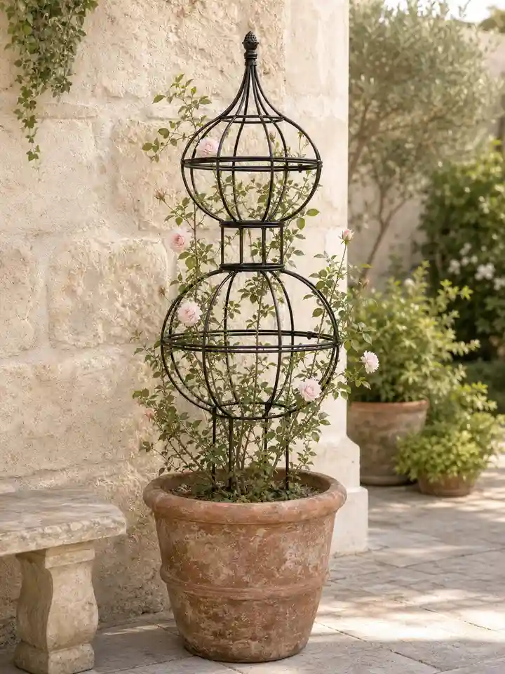 Decorative Iron Garden Trellis for Roses and Vines styling idea 1