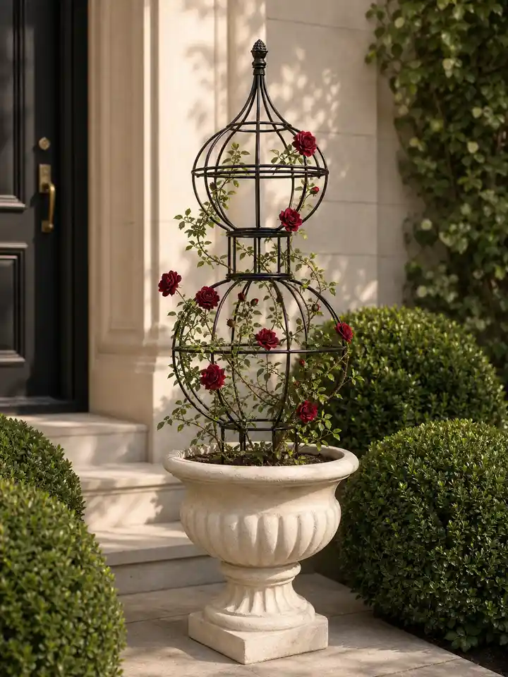 Decorative Iron Garden Trellis for Roses and Vines styling idea 4