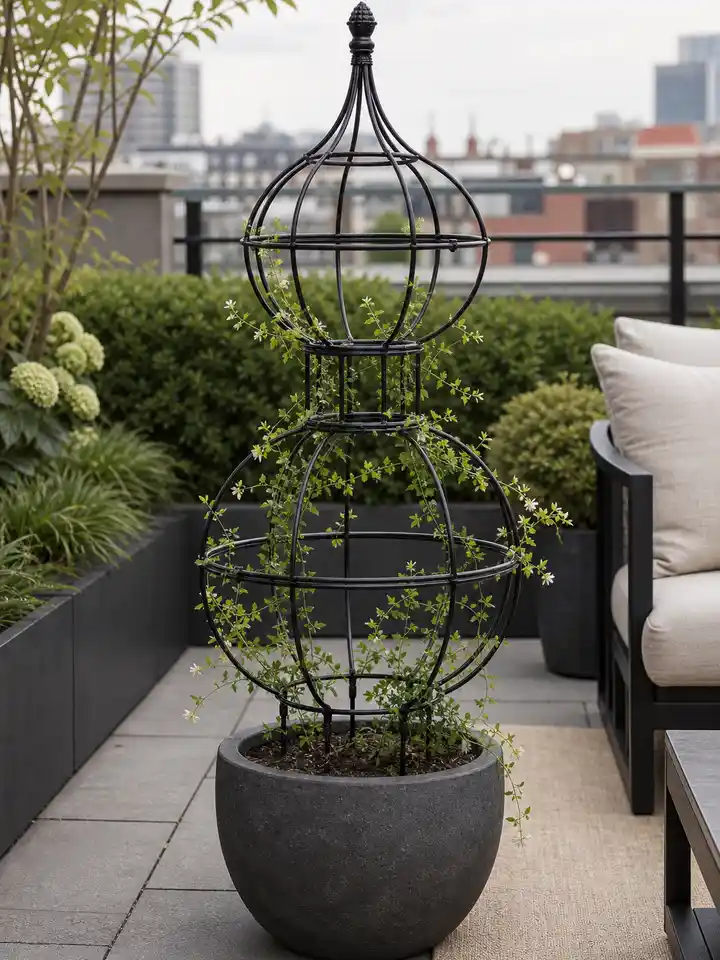 Decorative Iron Garden Trellis for Roses and Vines styling idea 3