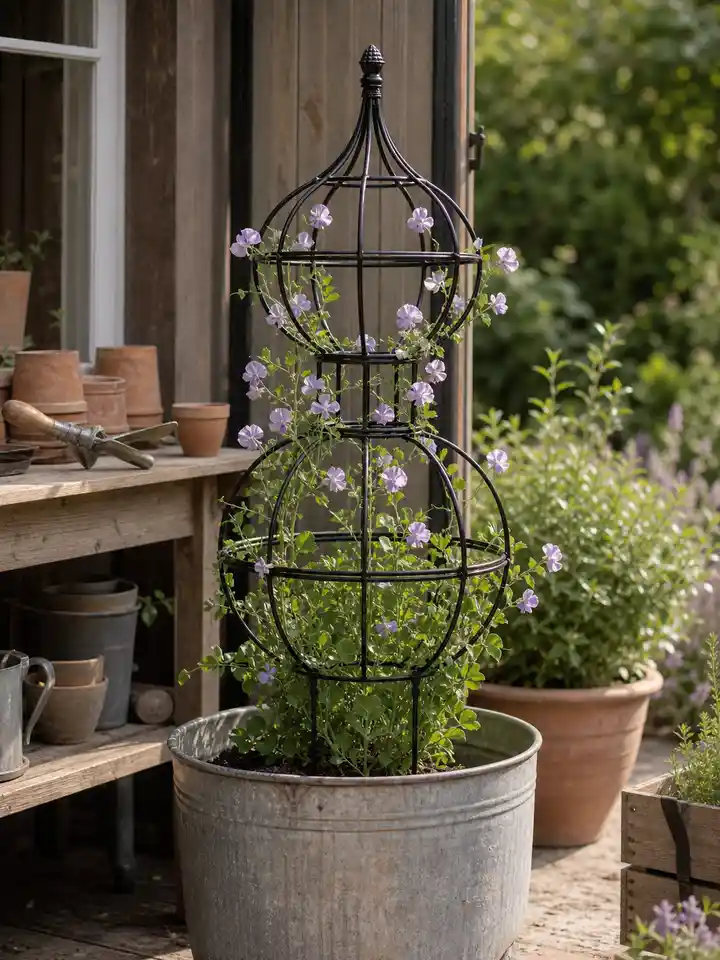 Decorative Iron Garden Trellis for Roses and Vines styling idea 5