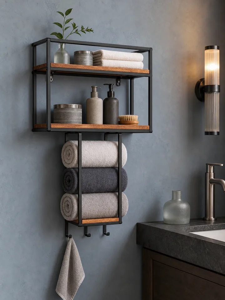 Wall-Mounted Towel Rack – Space-Saving Organizer for Bathrooms & RVs styling idea 5