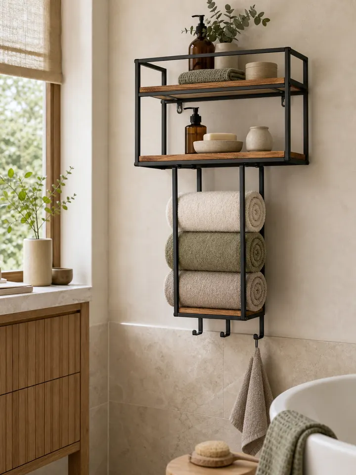 Wall-Mounted Towel Rack – Space-Saving Organizer for Bathrooms & RVs styling idea 1