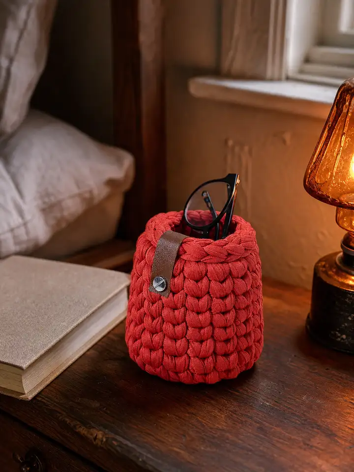 Handmade Cotton Eyeglass Stand – Space Saving Desk Organizer styling idea 4