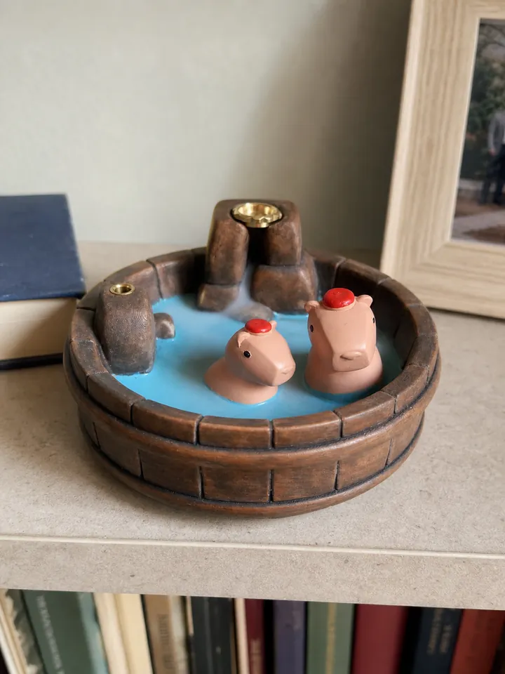 Capybara Backflow Incense Burner with Waterfall Effect styling idea 6