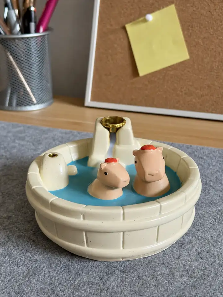 Capybara Backflow Incense Burner with Waterfall Effect styling idea 5