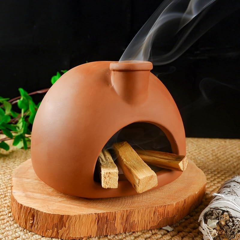 Large Fish Terracotta Incense Burner for Sage & Palo Santo-MOUGIGI
