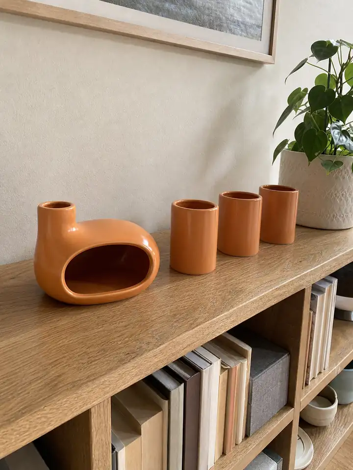 Ceramic Palo Santo Burner Set with 3 Match Holders styling idea 5