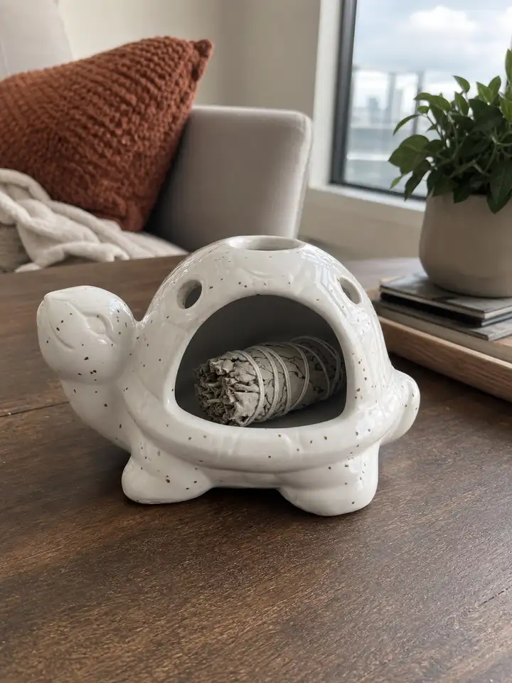 Ceramic Turtle Palo Santo Holder styling idea 3