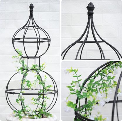 48.8x17in Metal Obelisk Trellis for Roses & Vines-MOUGIGI