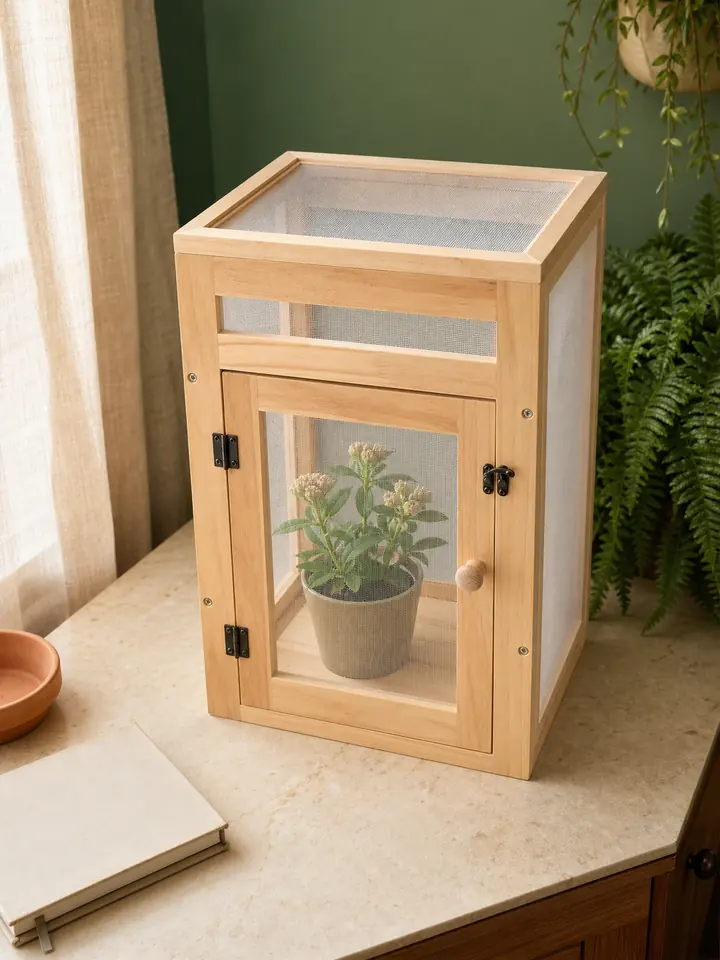 Wood Frame Butterfly Habitat Cage with Fine Mesh styling idea 5