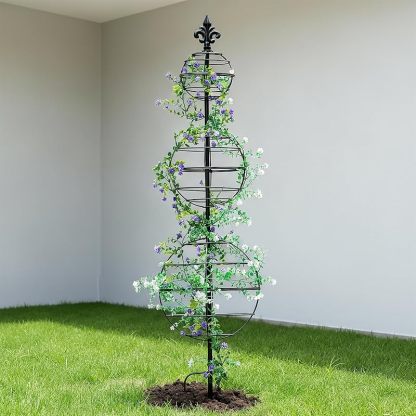 39x10.21in Metal Obelisk Trellis for Climbing Plants-MOUGIGI