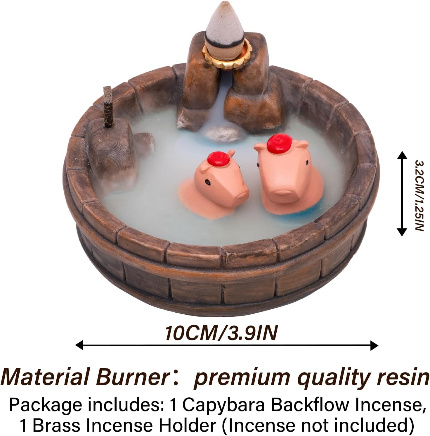 Capybara Backflow Incense Burner with Waterfall Effect-MOUGIGI