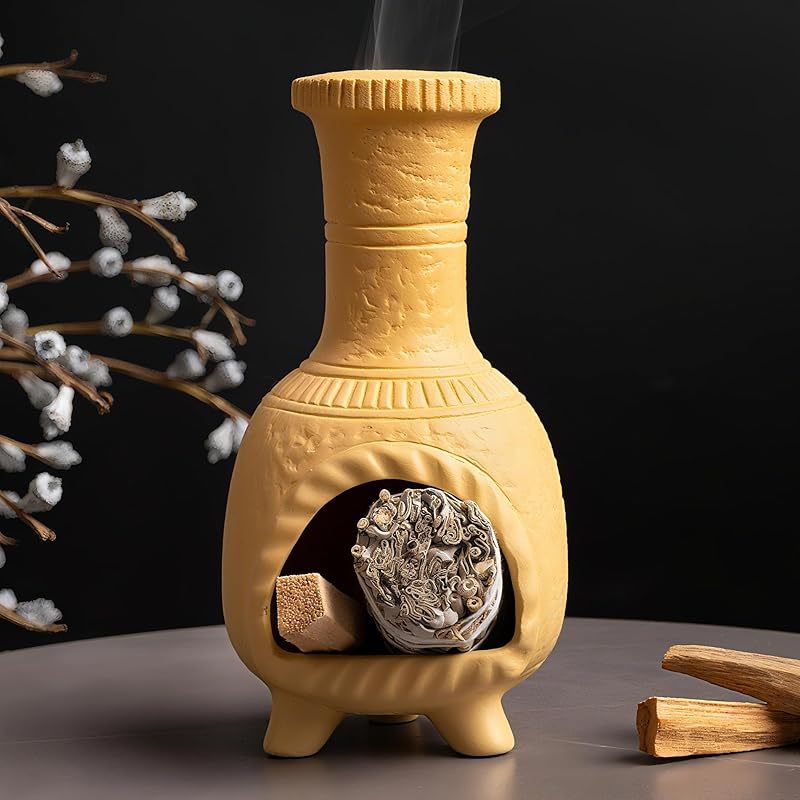 Floral Terracotta Palo Santo Holder-MOUGIGI