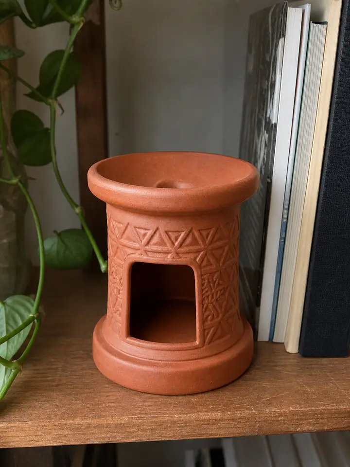 Terracotta Incense Burner with Palo Santo Storage styling idea 5