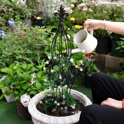 29.5in Metal Obelisk Trellis for Climbing Vines & Roses-MOUGIGI