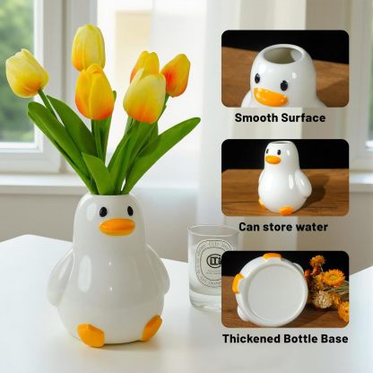 Handcrafted Ceramic Duck Vase - Multi-Use Home Decor-MOUGIGI