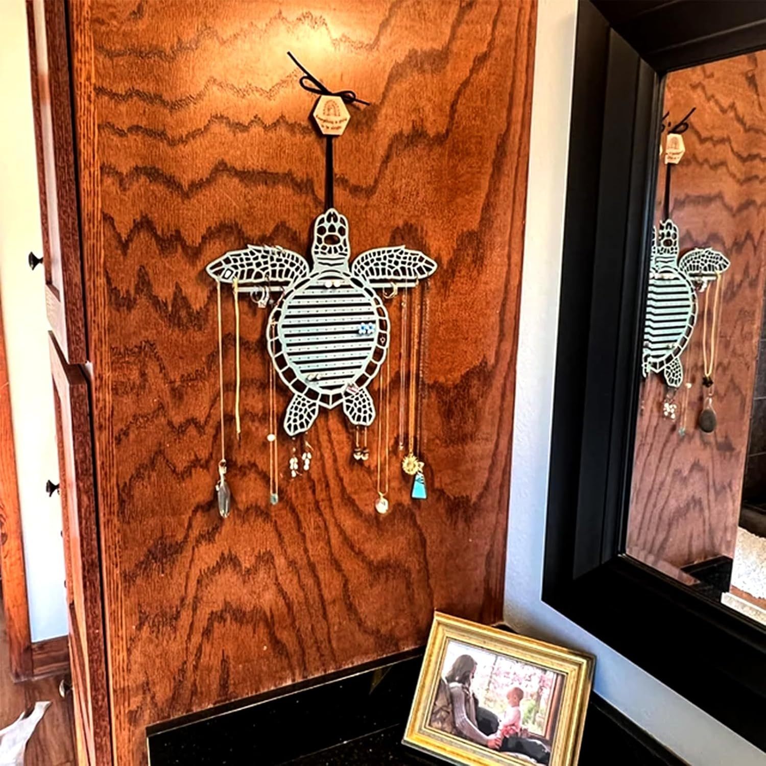 Turtle Jewelry Organizer - Wall Mountable Earring & Necklace Holder-MOUGIGI