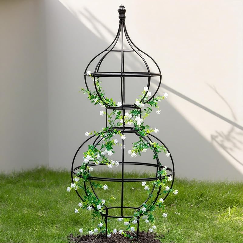 39x10.21in Metal Obelisk Trellis for Climbing Plants-MOUGIGI