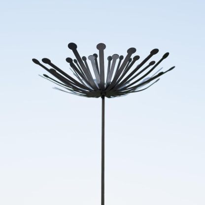 Dandelion Metal Garden Stakes - Weather-Resistant Steel Decor-MOUGIGI