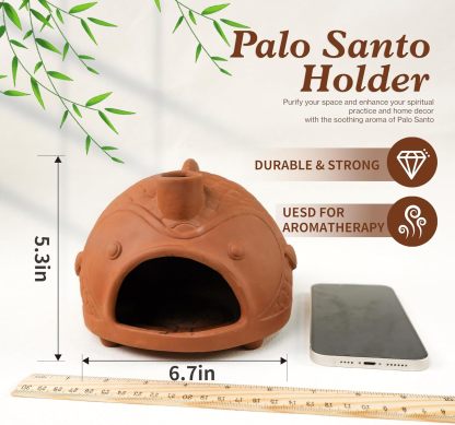 Large Fish Terracotta Incense Burner for Sage & Palo Santo-MOUGIGI