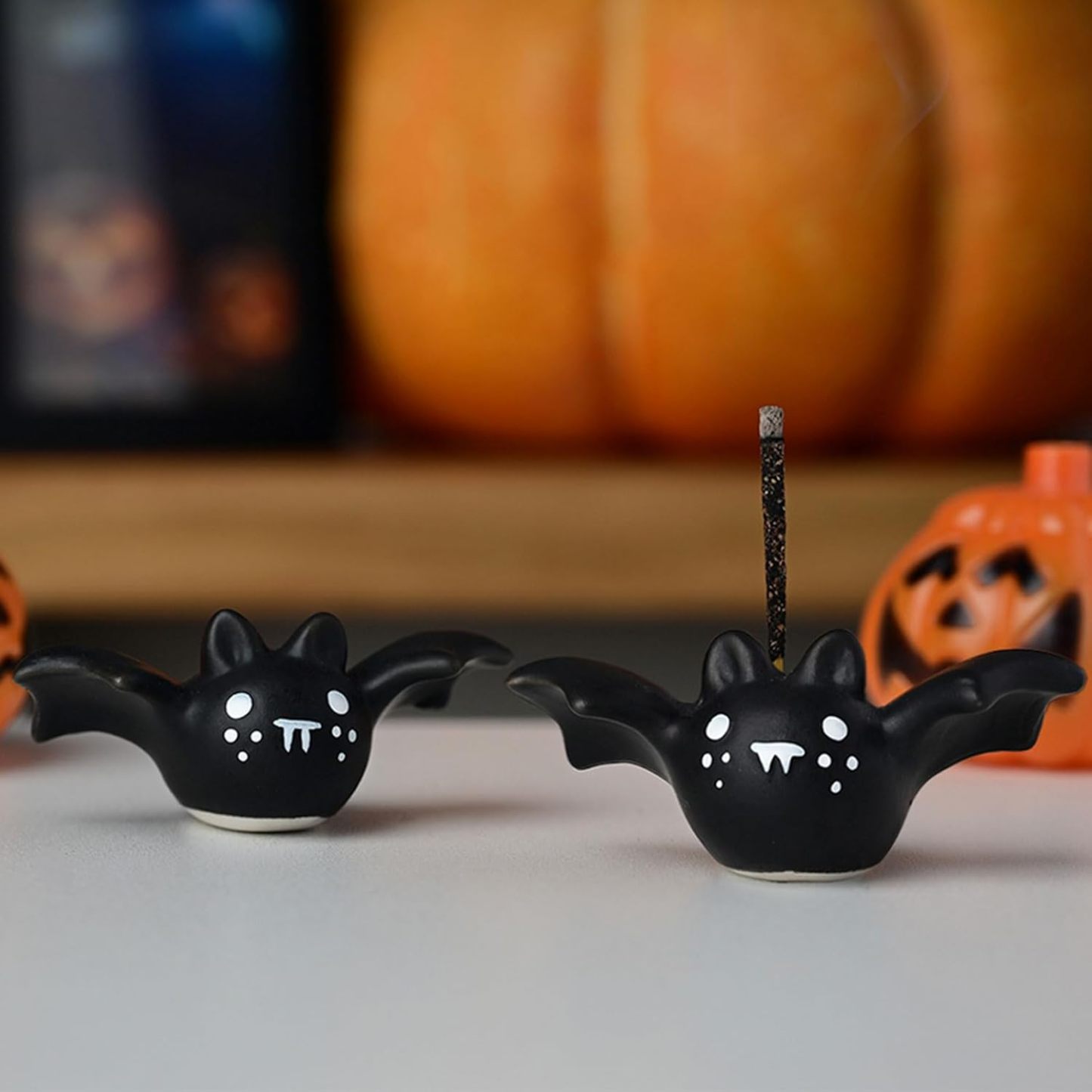 Ceramic Bat Incense Holders (2-Pack) - Halloween Home Decor-MOUGIGI