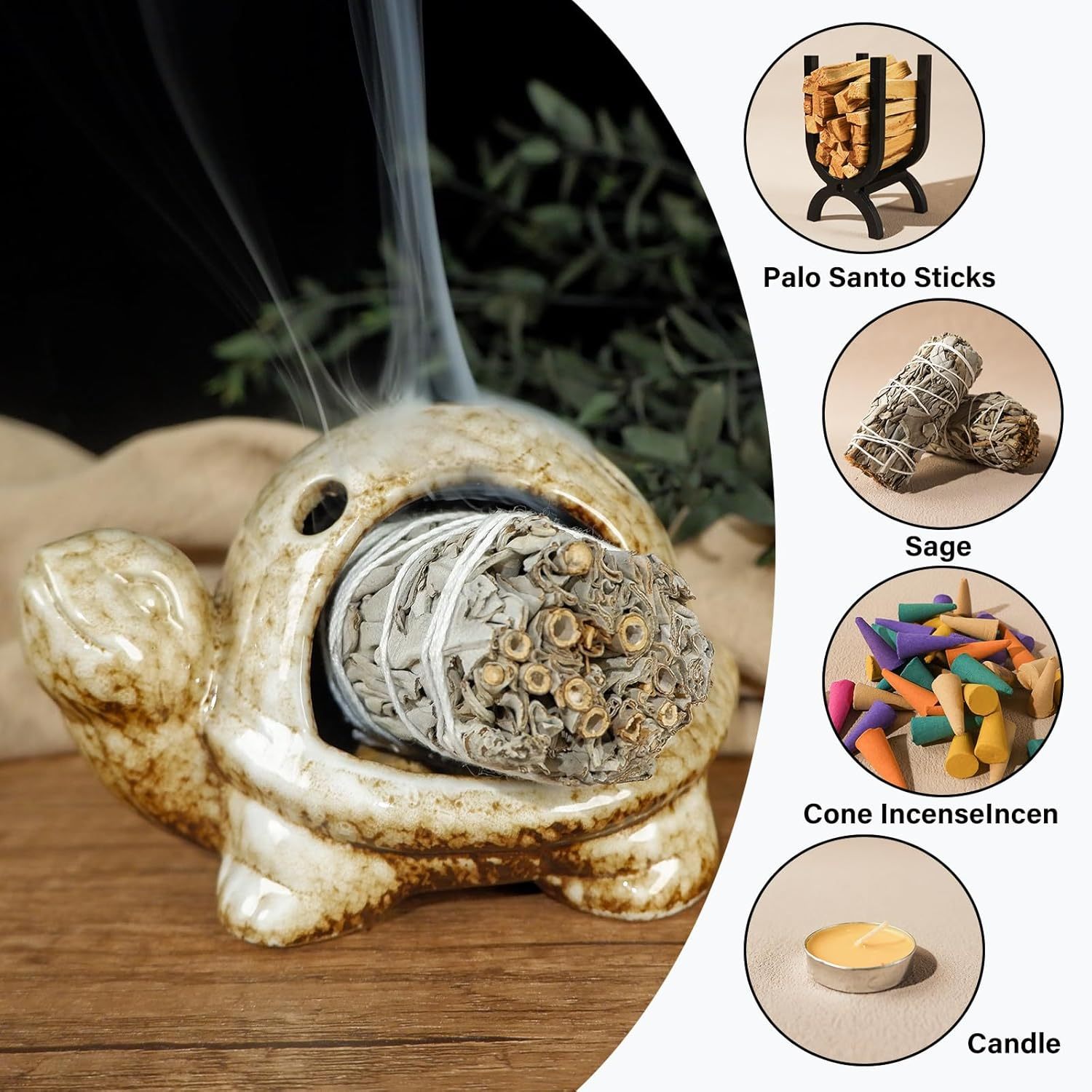 Turtle Palo Santo Holder-MOUGIGI