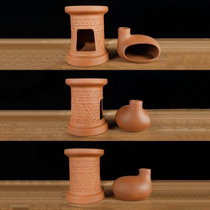 Dual-Zone Terracotta Incense Burner with Storage-MOUGIGI