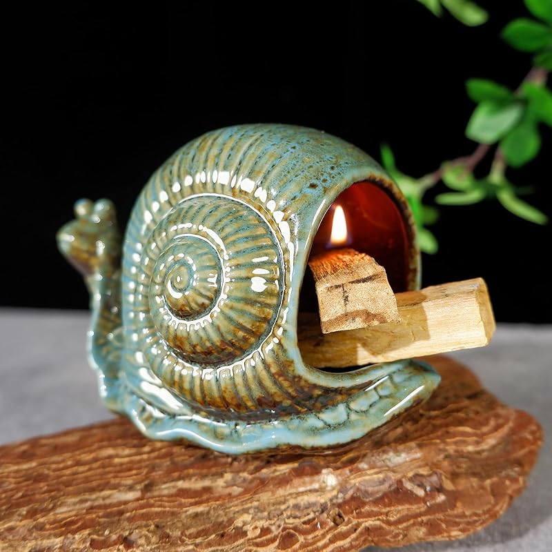 Snail Incense Burner - Palo Santo & Sage Holder-MOUGIGI