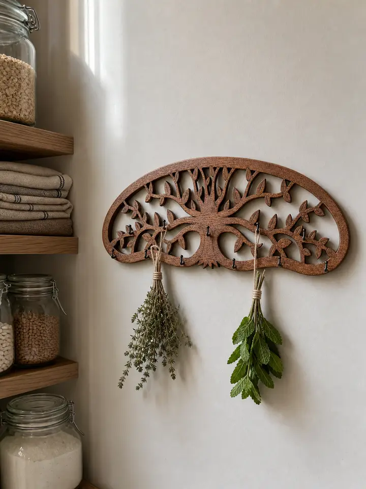 Wall-Mounted Herb and Flower Drying Rack styling idea 2