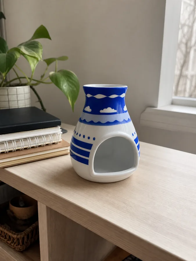 Hopi Blue Ceramic Palo Santo Holder for Sage & Incense styling idea 6