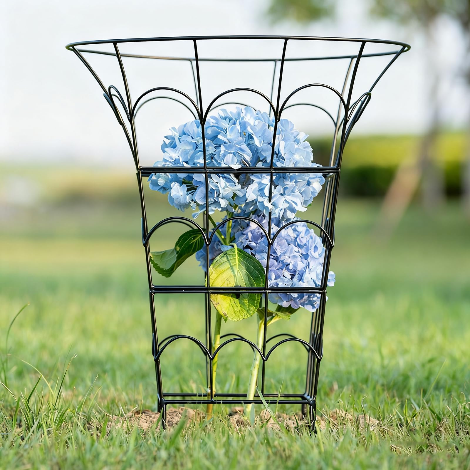 M-Shape Metal Peony Cage - 27.5x22 Inch Plant Support Trellis-MOUGIGI