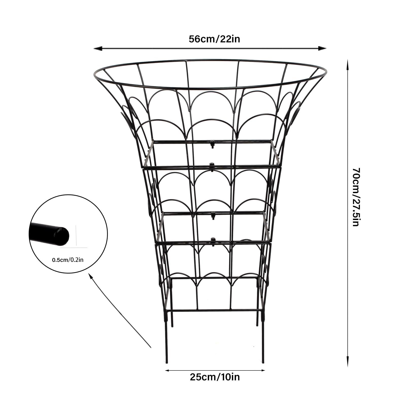 M-Shape Metal Peony Cage - 27.5x22 Inch Plant Support Trellis-MOUGIGI