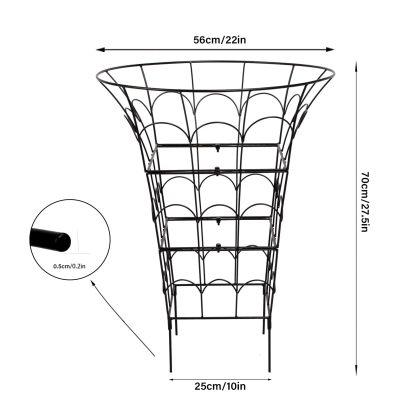M-Shape Metal Peony Cage - 27.5x22 Inch Plant Support Trellis-MOUGIGI