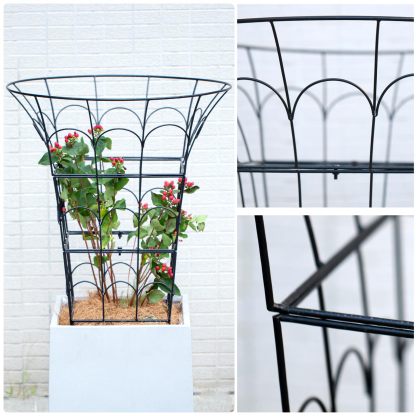 M-Shape Metal Peony Cage - 27.5x22 Inch Plant Support Trellis-MOUGIGI
