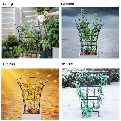 M-Shape Metal Peony Cage - 27.5x22 Inch Plant Support Trellis-MOUGIGI